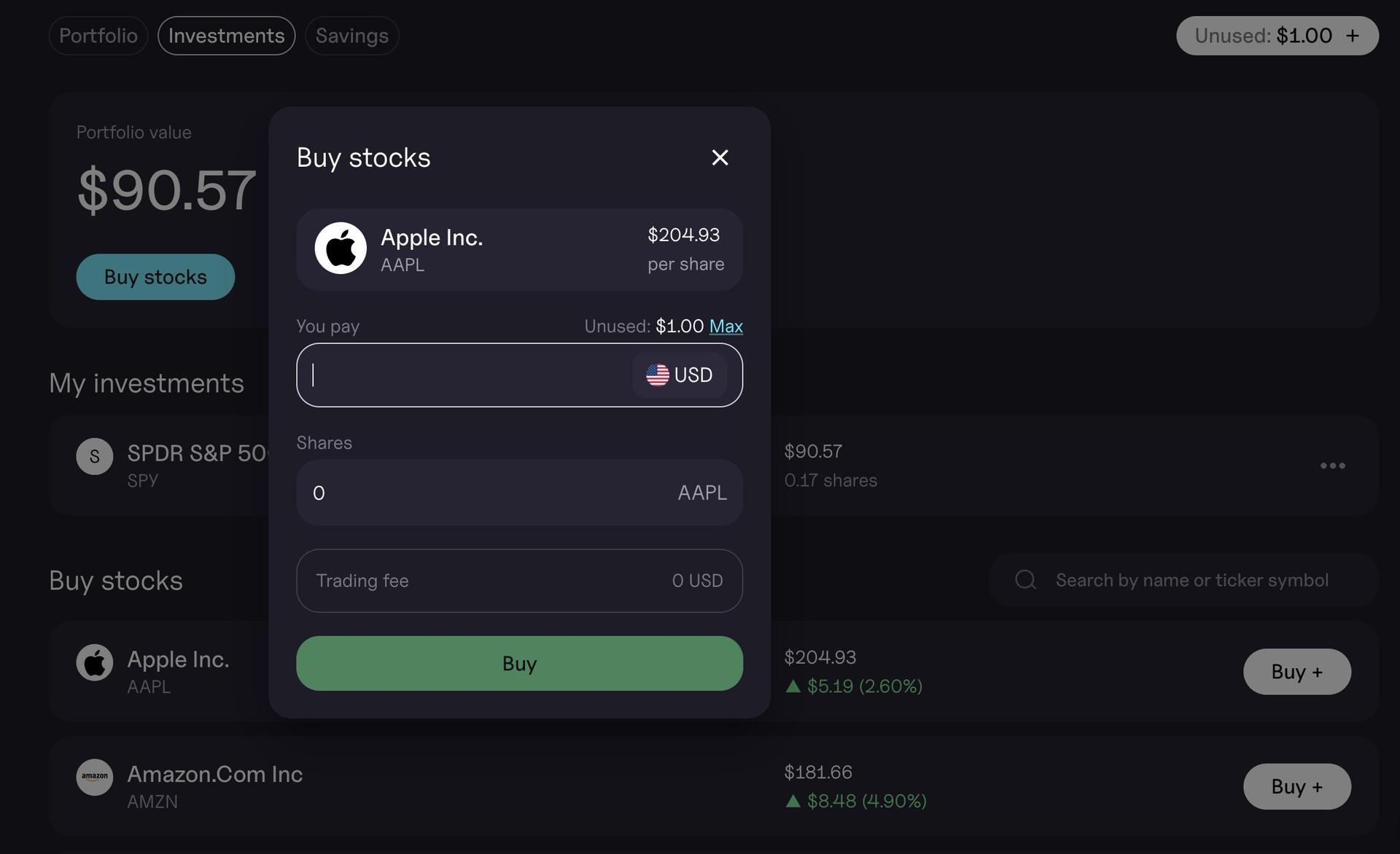Screenshot 2 of Offramp showing the application interface
